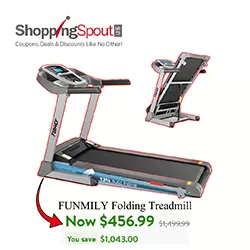 Save $1,043 on the FUNMILY Folding Treadmill